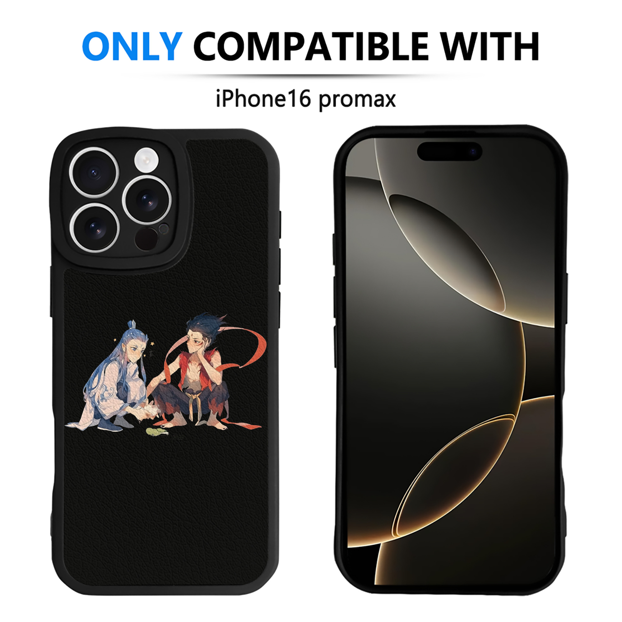 （画像用） Ne Zha 2 ナタ 魔童の大暴れ 【iPhone 16シリーズ対応】シリコンスマホケース（レザー調） 材質：シリコン